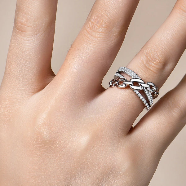 Brilliant Sparkle Moissanite Ring