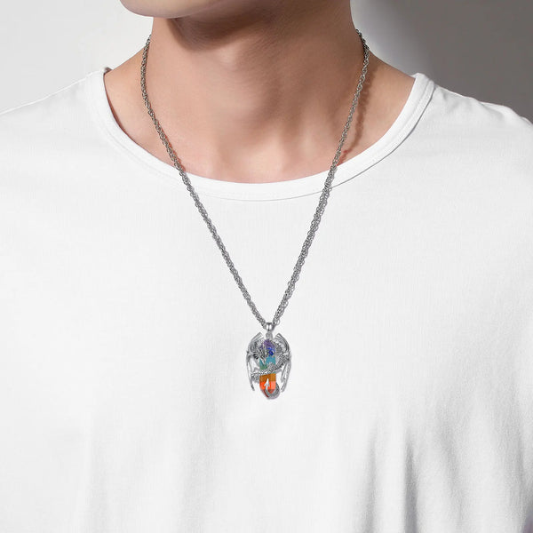 Dragon Twining Amethyst Pendant