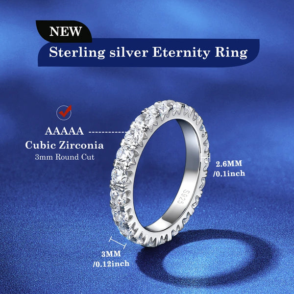 Dazzling Silver Eternity Ring