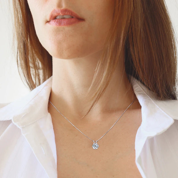 Sparkling Moissanite Pendant Necklace