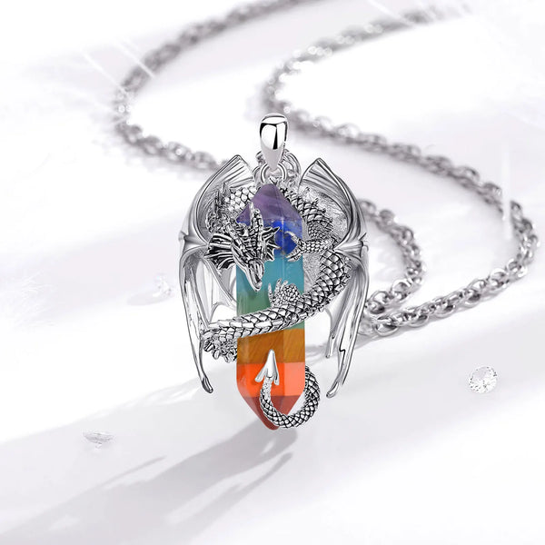 Dragon Twining Amethyst Pendant