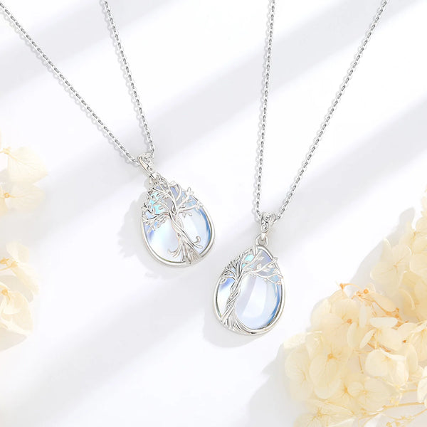 Tree of Life Moonstone Necklace