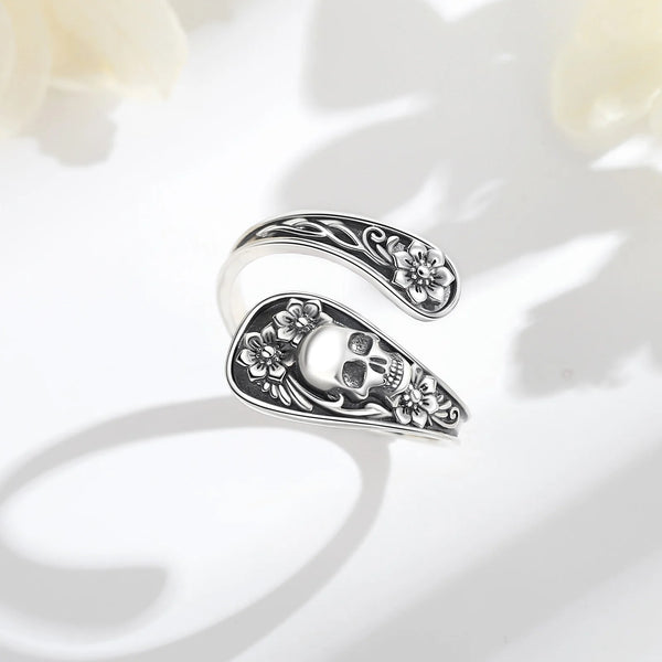 Gothic Skull Silver Ring