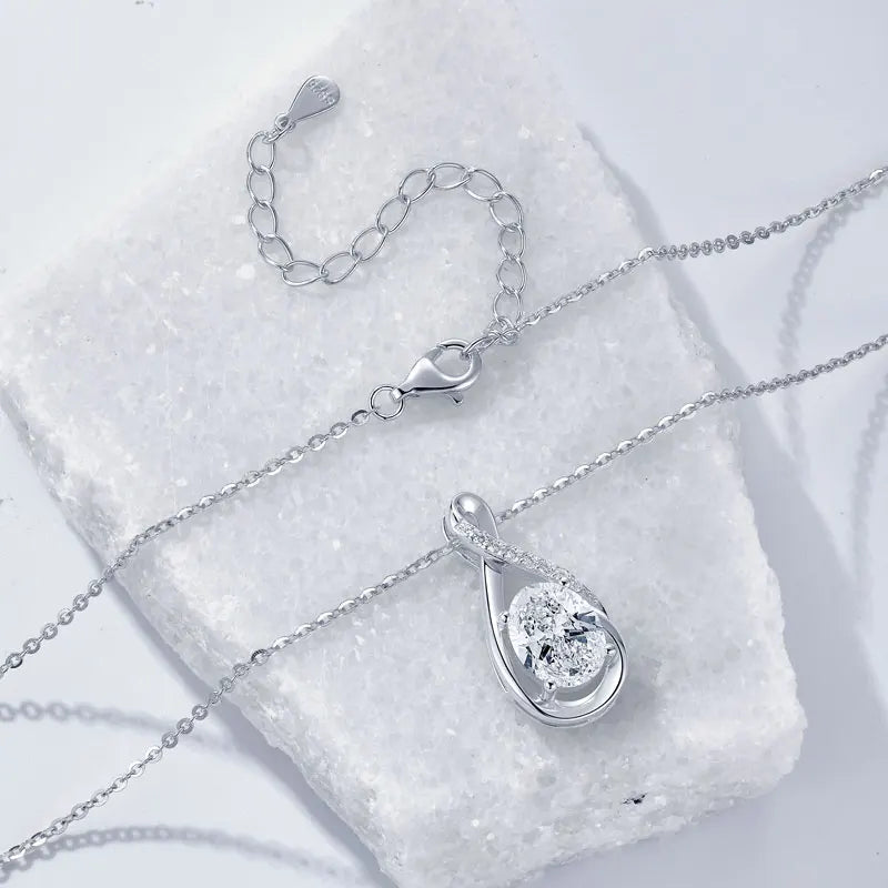 Infinity Moissanite Pendant Necklace