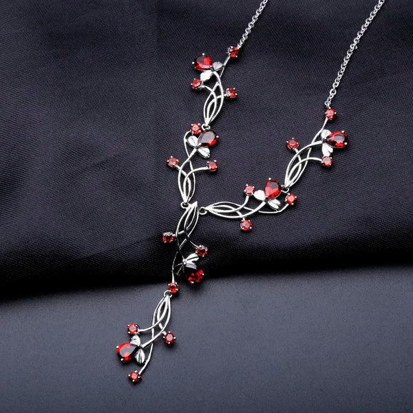 Garnet Elegance Bridal Necklace