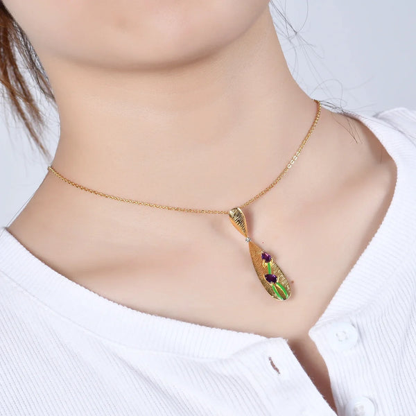 Stunning Amethyst Pendant Necklace