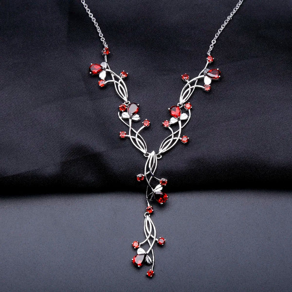 Garnet Elegance Bridal Necklace