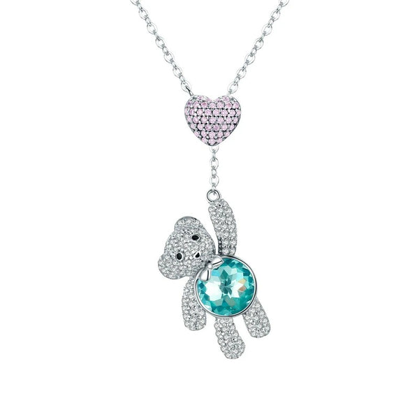 Charming Heart & Bear Necklace