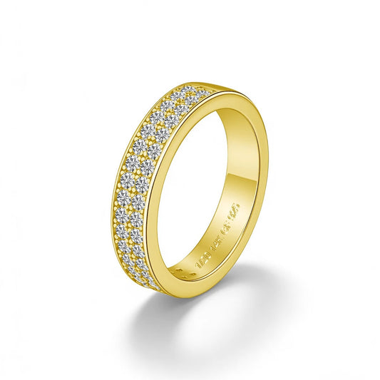 14K Gold Filled Bold Pave Band
