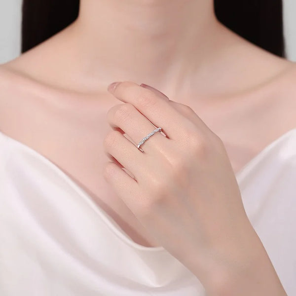 Twisted Eternity Moissanite Band