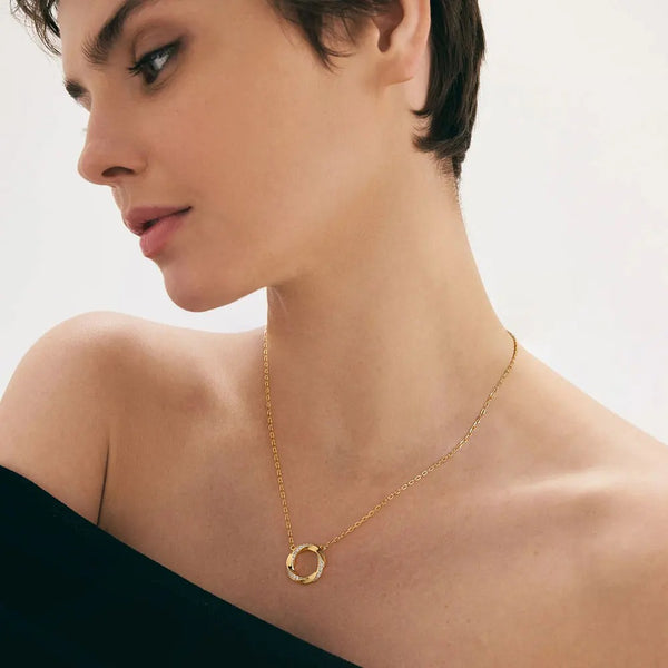 Moissanite Möbius Eternity Necklace