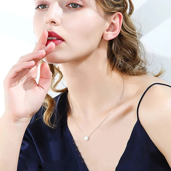 Minimalist Bezel Solitaire Necklace