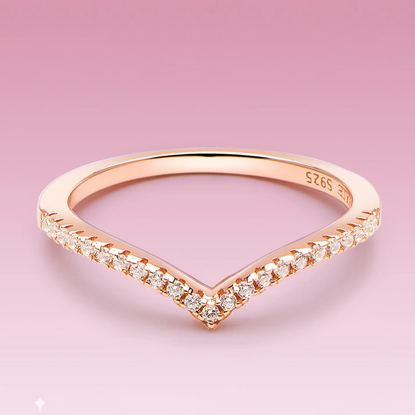 Sparkling Wishbone Ring