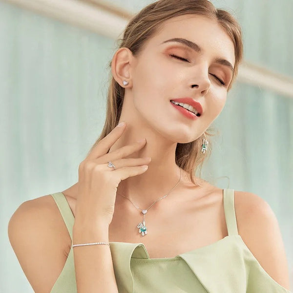 Charming Heart & Bear Necklace
