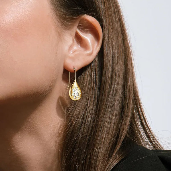 Moissanite Waterdrop Hook Earrings