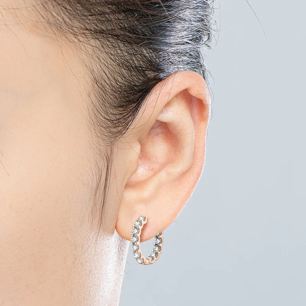 Dazzling Moissanite Hoop Earrings