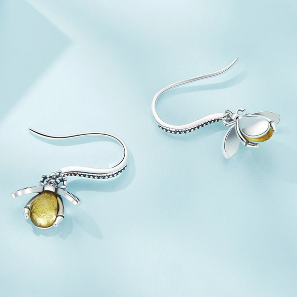 Yellow Honey Bee Earrings