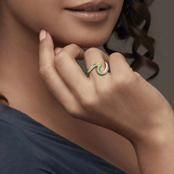 Opal Wave Gold-Filled Ring