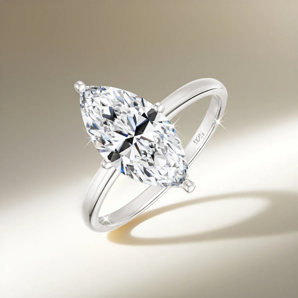 Sparkling Marquise Solitaire Promise Ring