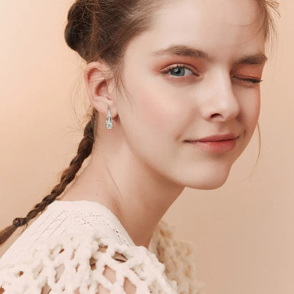 Moissanite Blossom Hoop Earrings