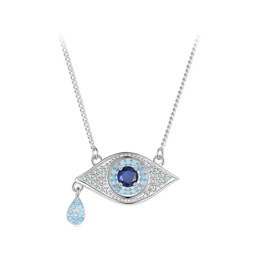 Blue Devil's Eye Charm Necklace