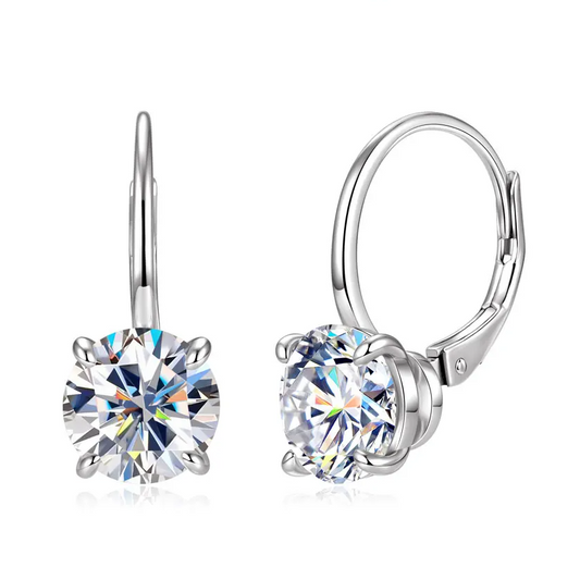 Brilliant Moissanite Clip Earrings