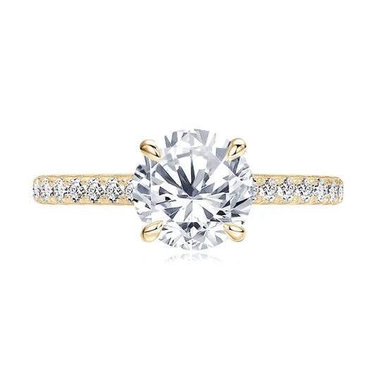 Classic 2CT Moissanite Solitaire Ring