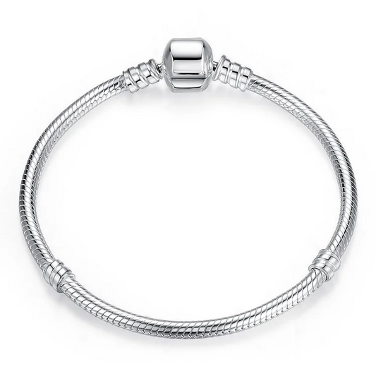 Elegant Silver Snake Bangle