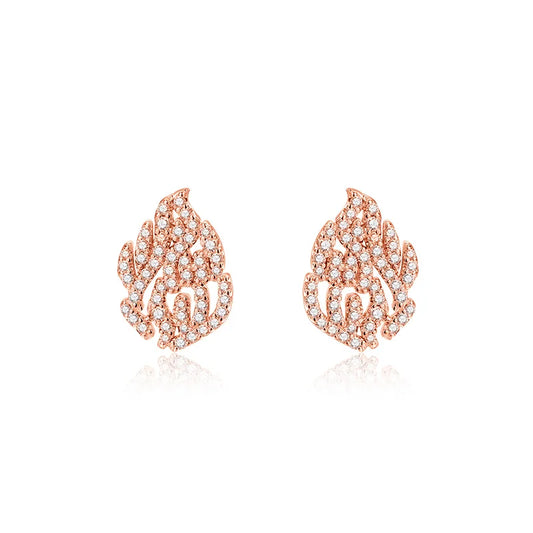 Puces d'oreilles Moissanite Flamme