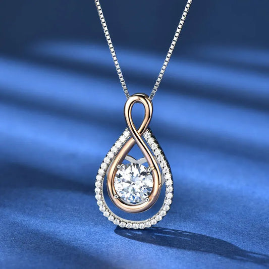 Infinity Drop Moissanite Necklace