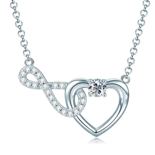 Infinity Heart Moissanite Necklace