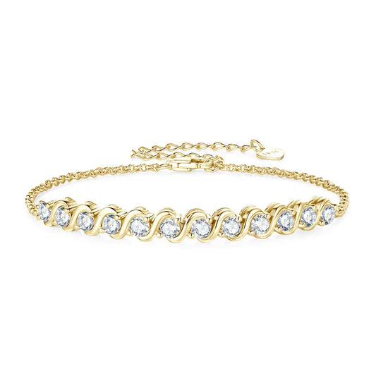 Infinity Wave Moissanite Bracelet