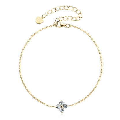 Lucky Moissanite Clover Bracelet