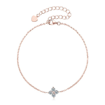 Lucky Moissanite Clover Bracelet