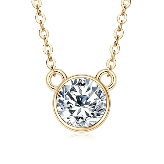 Minimalist Bezel Solitaire Necklace