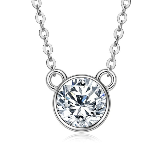 Minimalist Bezel Solitaire Necklace