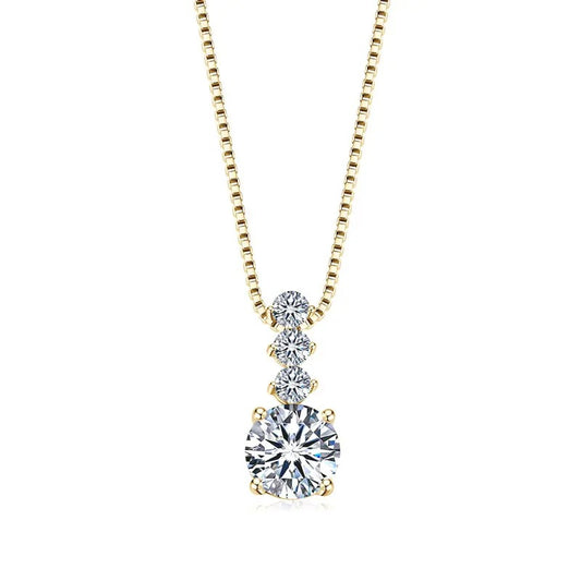 Moissanite Linear Drop Necklace