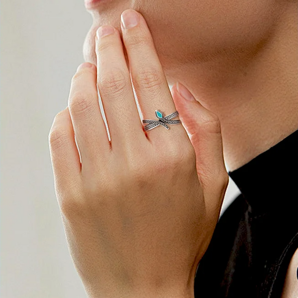 Silver Snake Adjustable Ring