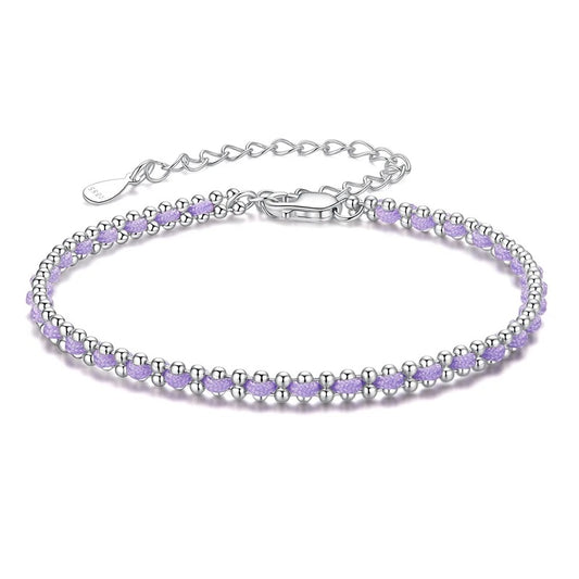 Purple Knot Bead Bracelet