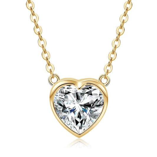 Radiant Heart-Cut Moissanite Necklace