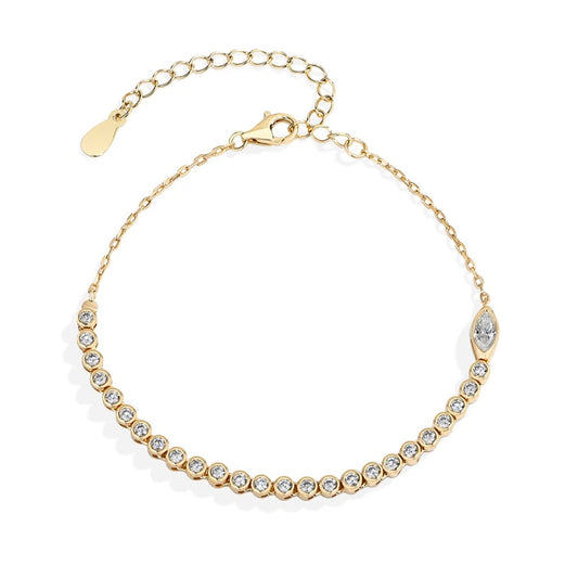 Marquise Moissanite Half-Tennis Bracelet