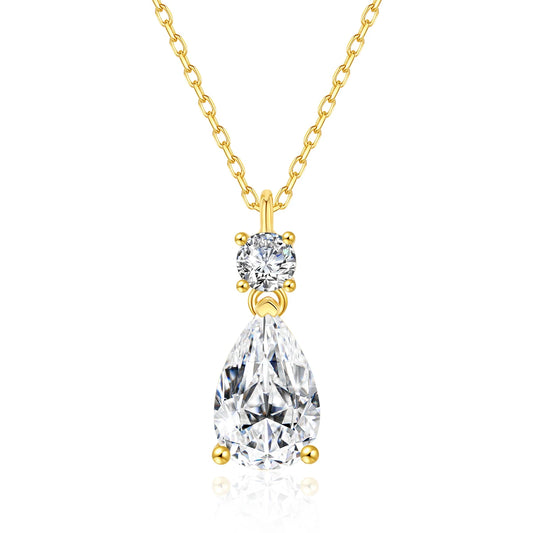 Collier Moissanite Goutte d'eau (3.0ct)
