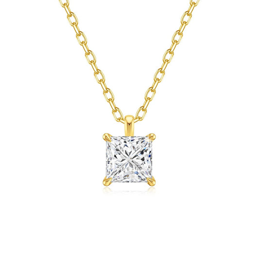 Collier Moissanite Taille Princesse (2,0 carats)