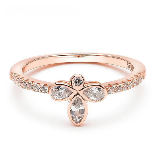 Rose Gold Clover Ring