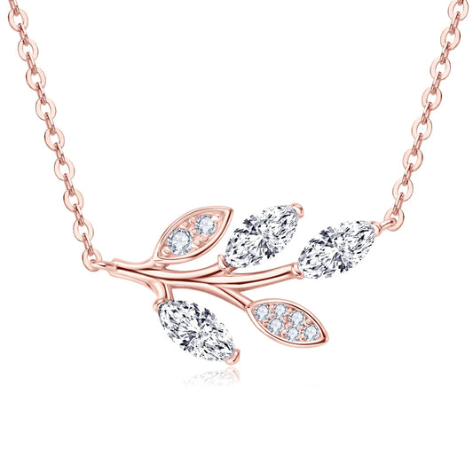 Elegant Moissanite Leaf Necklace