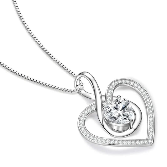 Sparkling Heart Pendant Necklace