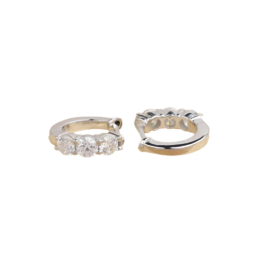 Elegant Moissanite Hoop Earrings