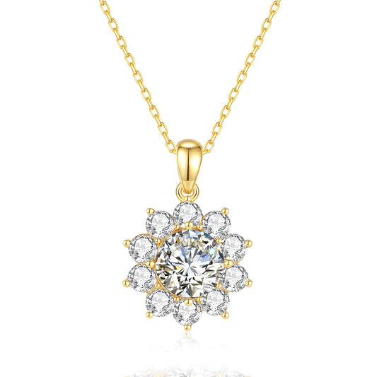 Glistening Flower Necklace