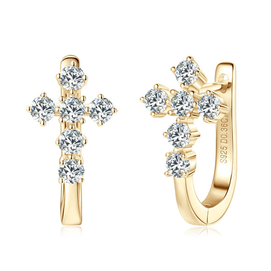 Elegant Moissanite Hoop Earrings