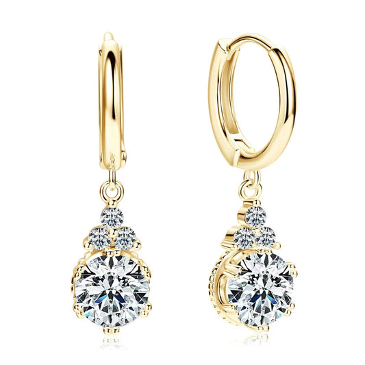 Sparkling Moissanite Hoop Earrings